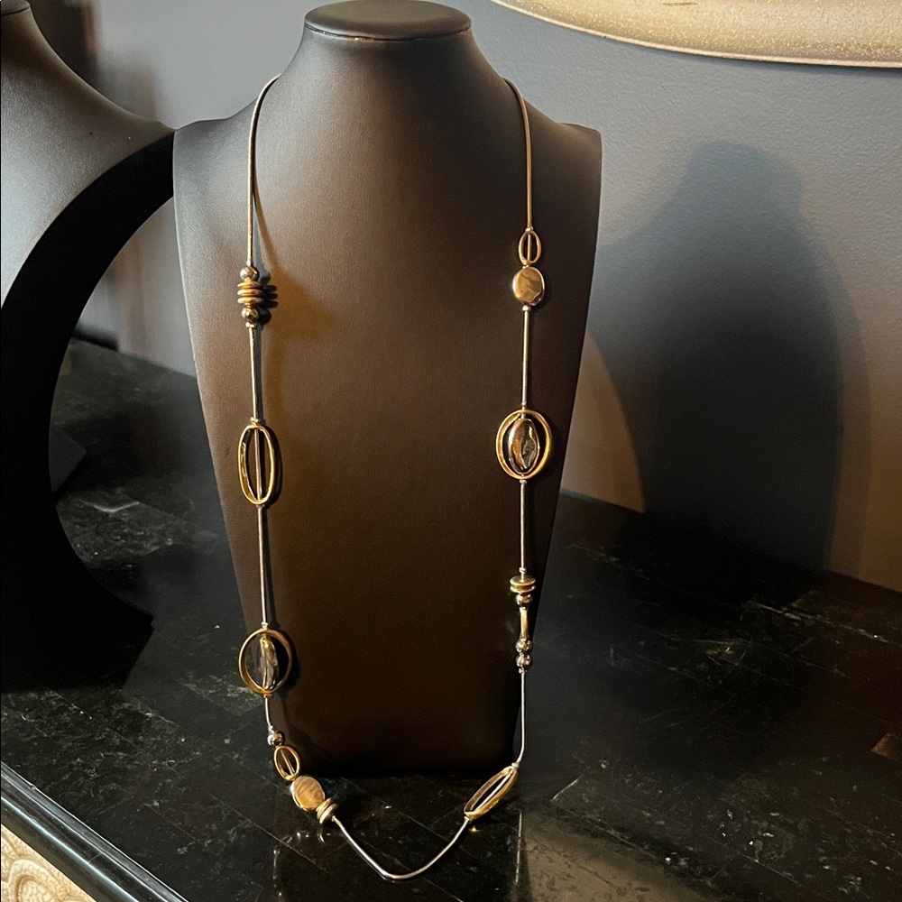 #0024.  Chico's Silver and Gold Necklace